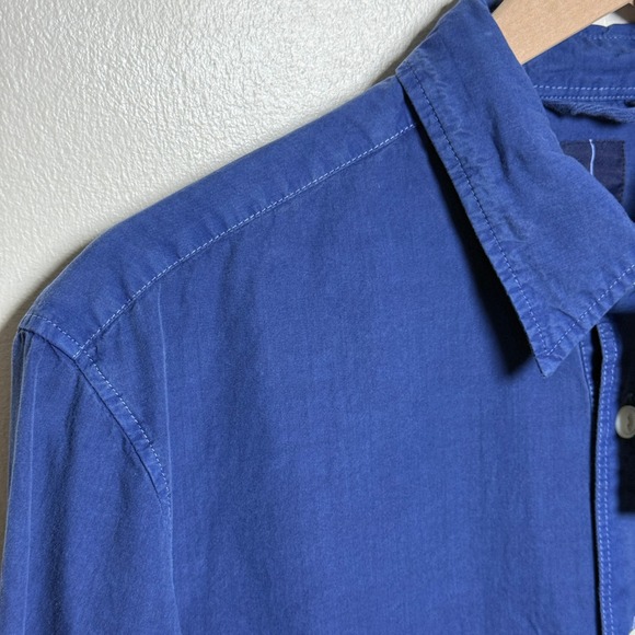 Oobe NEW Mens Shirt M Blue Charleston Popover Cotton Silk Academia Preppy Casual - Picture 8 of 8